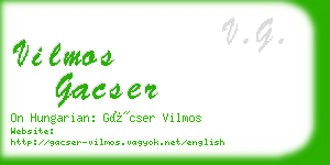 vilmos gacser business card